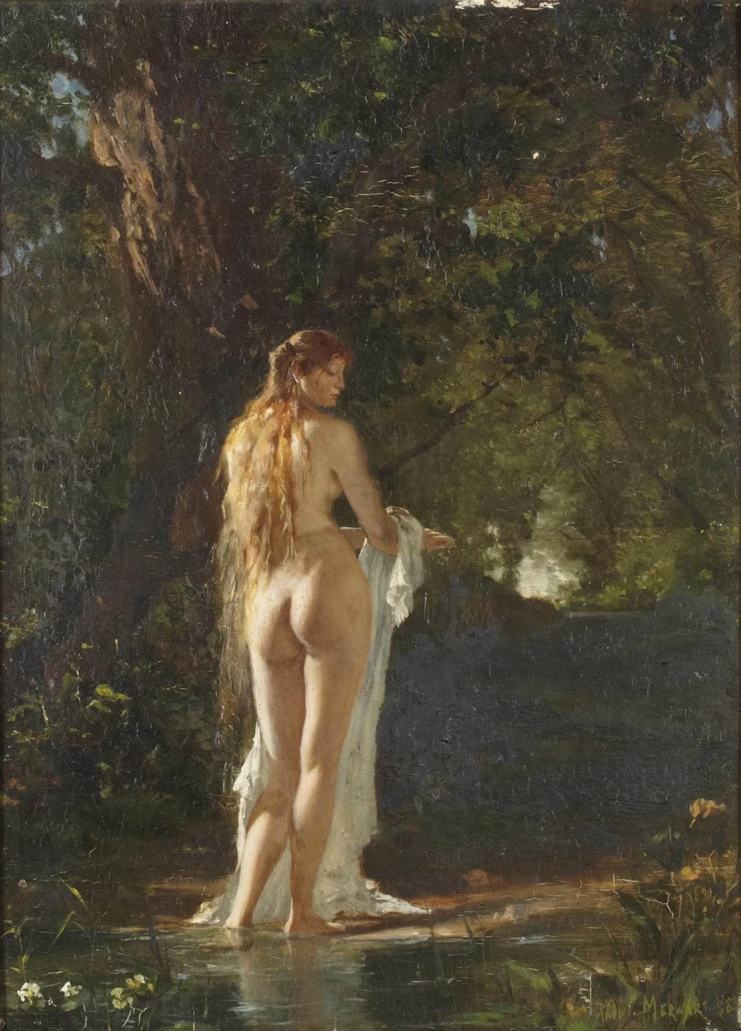 La bagnante nella foresta